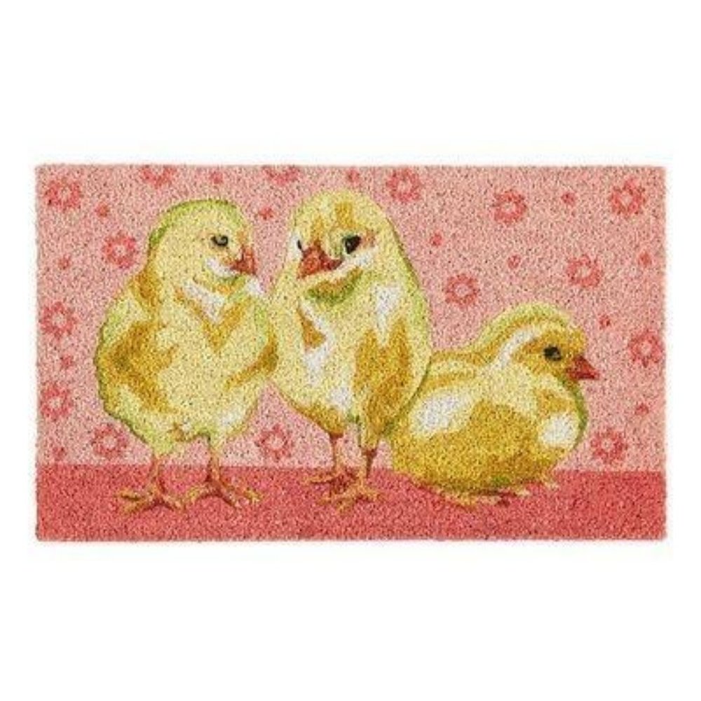 ADORABLE "SWEET CHICKS" DOORMAT FROM PIER 1 WITH RUBBER BACKING....NEW!